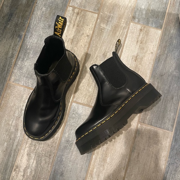Dr. Martens Shoes - Dr. Martens Air Wair Leather Platform Chelsea Boots